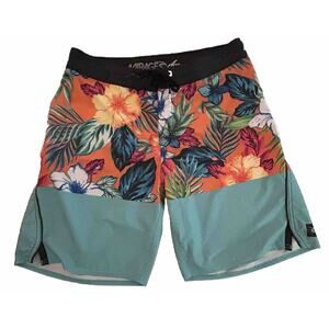 Rip Curl Mirage Aggrolite Board Shorts Men's Size 30 Floral Turquoise Swim